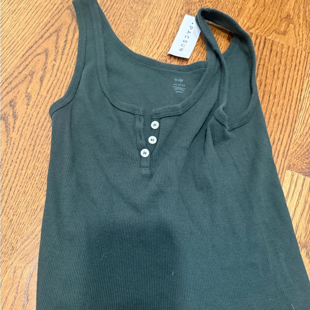 john galt pac sun green tank top nwt